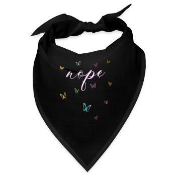 Nope - Einfach mal Nein sagen! - Bandana - Schwarz - Vorne