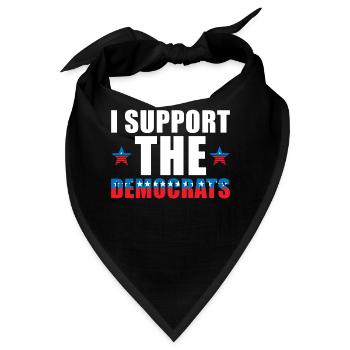 Demokraten USA Unterstützen - Bandana - Schwarz - Vorne