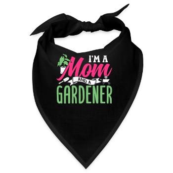 Ich Bin Eine Mutter Und Eine Gärtnerin Garten - Bandana - Schwarz - Vorne