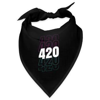 Lustiges 420-design Für Computerfreaks - Bandana - Schwarz - Vorne