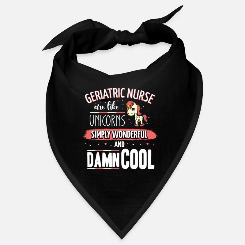 Nurses are like unicorns geriatric nurse - Bandana - Schwarz