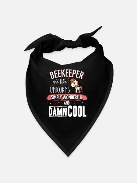 Les apiculteurs sont comme des abeilles licornes - Bandana - noir - Devant