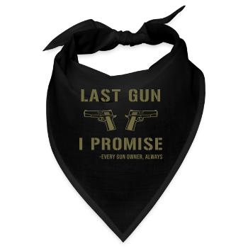 Last Gun I Promise 2nd Amendment - Bandana - Schwarz - Vorne