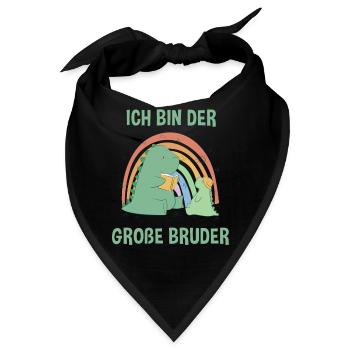 Dinosaurier Großer Bruder - Ich bin der große - Bandana - Schwarz - Vorne