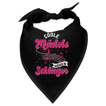 Schlager Girl Volksmusik Party, Dorffest Ouftit - Bandana - Schwarz - Vorne