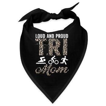 Laute Und Stolze Tri Mom Triathletin - Bandana - Schwarz - Vorne