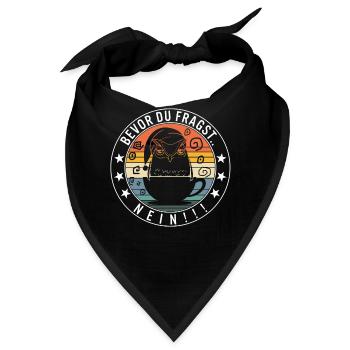 Bevor Sie kein fragen Shirt Witz-deutscher Witz, - Bandana - Schwarz - Vorne