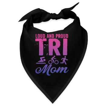 Laute Und Stolze Tri Mom Triathletin - Bandana - Schwarz - Vorne