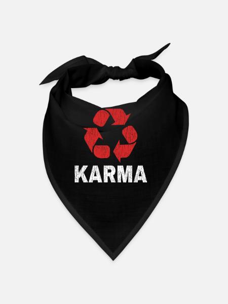 Karma Retten Unseren Heimatplaneten Erde Recycling - Bandana - Schwarz - Vorne