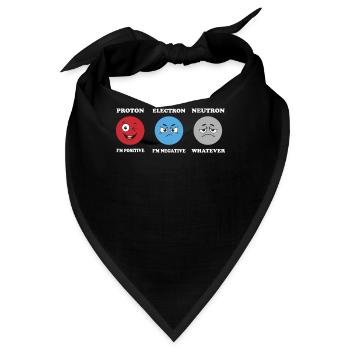 Protonelektronen -Neutron -Witze Science Physics - Bandana - Schwarz - Vorne