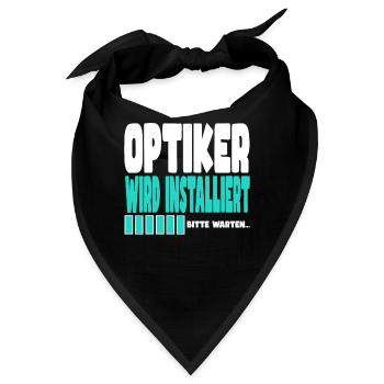 Optiker wird installiert - Bandana - Schwarz - Vorne