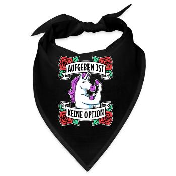 Aufgeben ist keine option - Bandana - Schwarz - Vorne