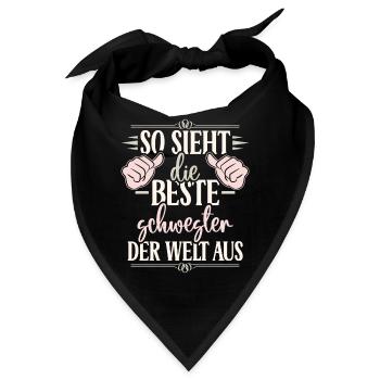 Beste Schwester Der Welt Aus Lustig Schwesterchen - Bandana - Schwarz - Vorne