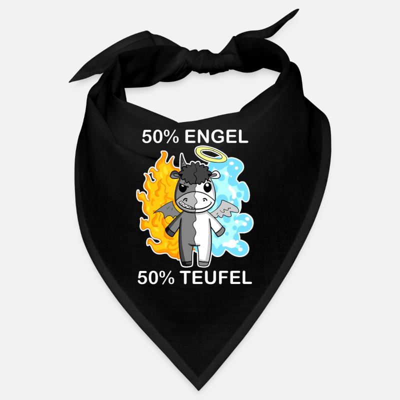 Esel - Engel und Teufel - Bandana - Schwarz