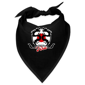 Kampfkunst Fantasie Drachenfeuer. China Drachen - Bandana - Schwarz - Vorne