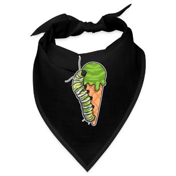 Raupe Waffeleis - Bandana - Schwarz - Vorne