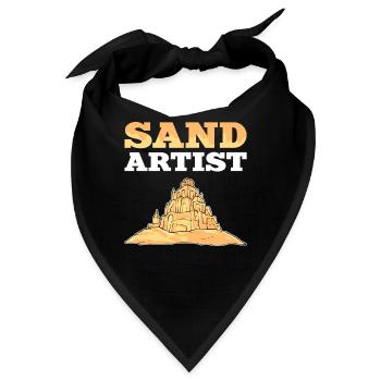Sand Artist Sand Art Sandcastle and Sand Sculpture - Bandana - Schwarz - Vorne