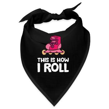 Inline-Skating Rollerblading So rolle ich - Bandana - Schwarz - Vorne