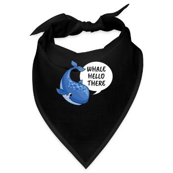 Whale Hallo Dort Für Alle Whale Lover Und - Bandana - Schwarz - Vorne