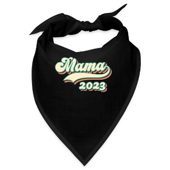 Mama 2023 - die beste Mutter der Welt - Bandana - Schwarz - Vorne