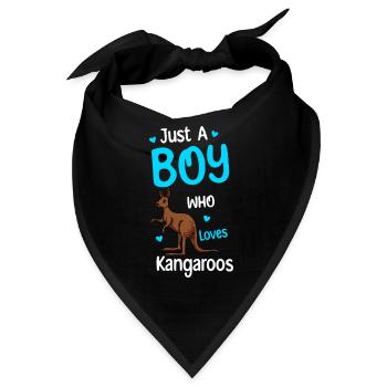 Nur Ein Junge, Der Kängurus Liebt - Bandana - Schwarz - Vorne