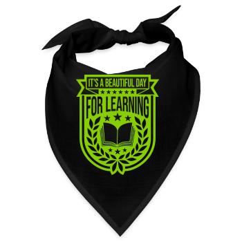 beautiful day for learning - Bandana - Schwarz - Vorne