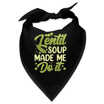 Linsensuppe Hat Mich Dazu Gebracht Linsen Linse - Bandana - Schwarz - Vorne