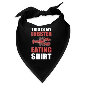 This Is My Lobster Eating Shirt Red Lobster Foodie - Bandana - Schwarz - Vorne