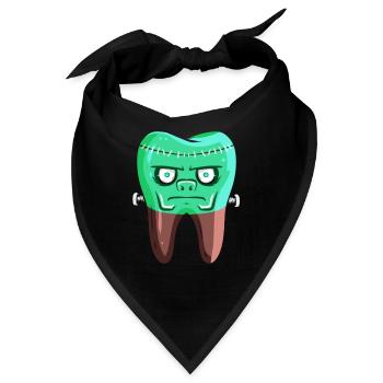 Tooth For Dentist On Halloween - Bandana - Schwarz - Vorne