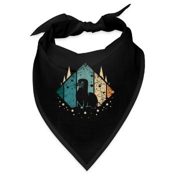 Retro Vintage Seal - Bandana - Schwarz - Vorne