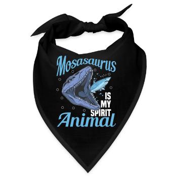 Meeresbiologe Mosasaurus Uhrzeit Dinosaurier - Bandana - Schwarz - Vorne