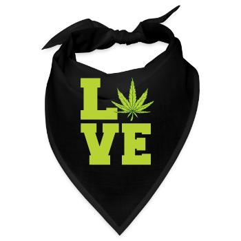 Liebe Bio cannabis - Bandana - Schwarz - Vorne