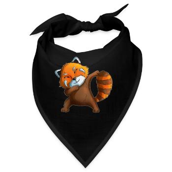 Roter Panda macht Dab Red Pandas Pandabär Kostüm - Bandana - Schwarz - Vorne