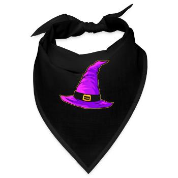 Evil Witch Hat Purple Magic Hat Halloween - Bandana - Schwarz - Vorne