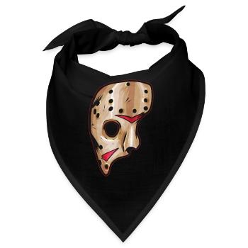 Scary Hockey Mask Costume Halloween - Bandana - Schwarz - Vorne