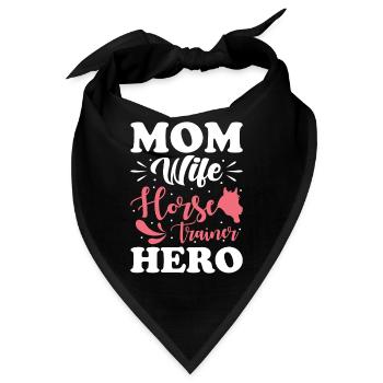 Pferdetrainerin Mama Ehefrau Heldin - Bandana - Schwarz - Vorne