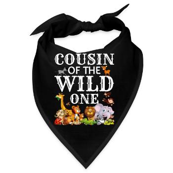 Safari Wildlife Afrika die großen 5 Zoologie - Bandana - Schwarz - Vorne