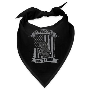 Freiheit Ist Keine Freie Armee -Veteranen -Soldat - Bandana - Schwarz - Vorne
