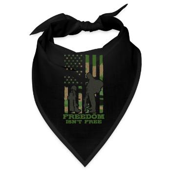 Freiheit Ist Keine Freie Armee -Veteranen -Soldat - Bandana - Schwarz - Vorne