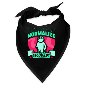 Wiederherstellung Normalisieren Erholung Erholen - Bandana - Schwarz - Vorne