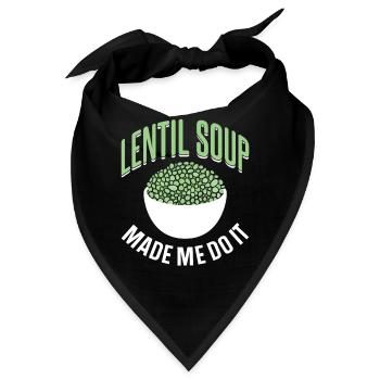 Linsensuppe Hat Mich Dazu Gebracht Linsen Linse - Bandana - Schwarz - Vorne