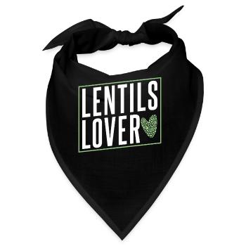 Linsenliebhaber Linse Liebhaber Linsen Essen - Bandana - Schwarz - Vorne