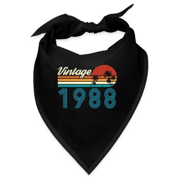 Vintage 1988 Vintage Geburtstag Retro Vintage - Bandana - Schwarz - Vorne