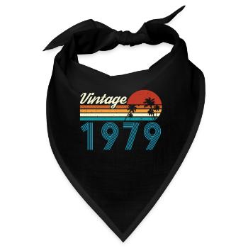 Vintage 1979 Vintage Geburtstag Retro Vintage - Bandana - Schwarz - Vorne