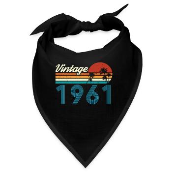 Vintage 1961 Vintage Geburtstag Retro Vintage - Bandana - Schwarz - Vorne