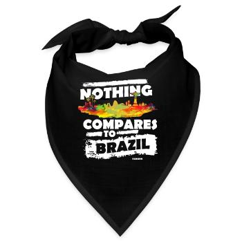 Brasilien Rio de Janeiro Südamerika Geschenk - Bandana - Schwarz - Vorne