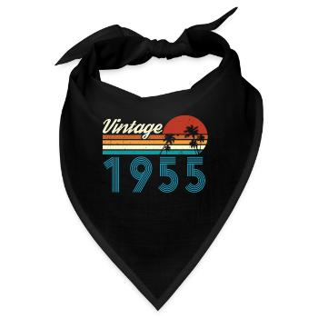 Vintage 1955 Vintage Geburtstag Retro Vintage - Bandana - Schwarz - Vorne
