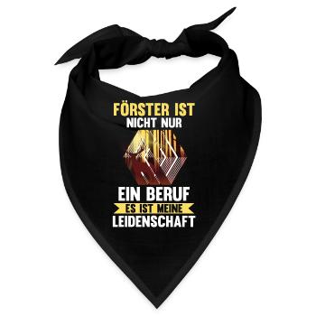 Waldarbeiter Holzfäller Waldarbeit Förster - Bandana - Schwarz - Vorne