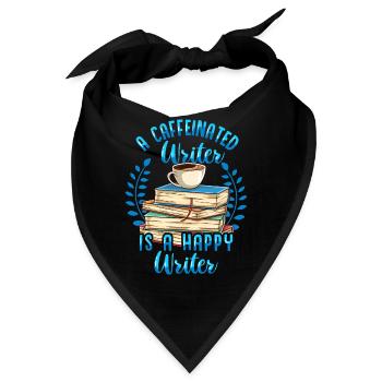 Ein Koffeinhaltiger Schriftsteller Kaffee - Bandana - Schwarz - Vorne