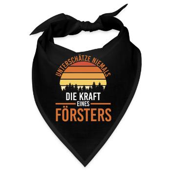 Waldarbeiter Holzfäller Waldarbeit Förster - Bandana - Schwarz - Vorne